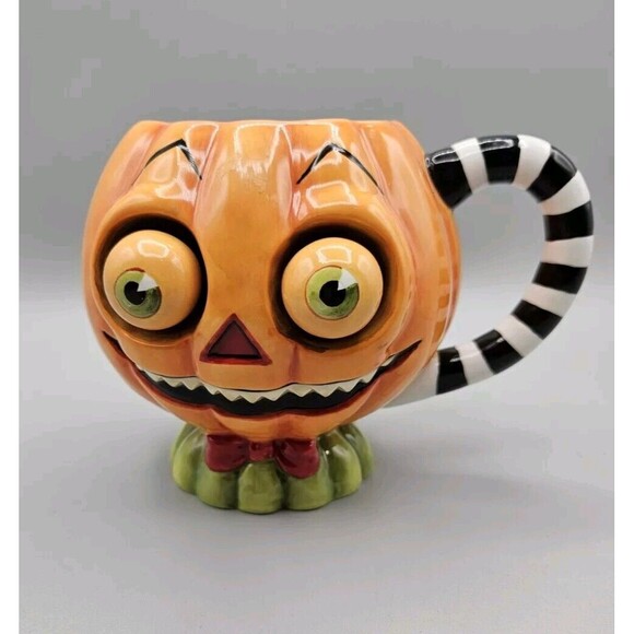 Department 56 Other - Department 56 Googley Eye Pumpkin Mug Big Bug Eye Creeper Halloween